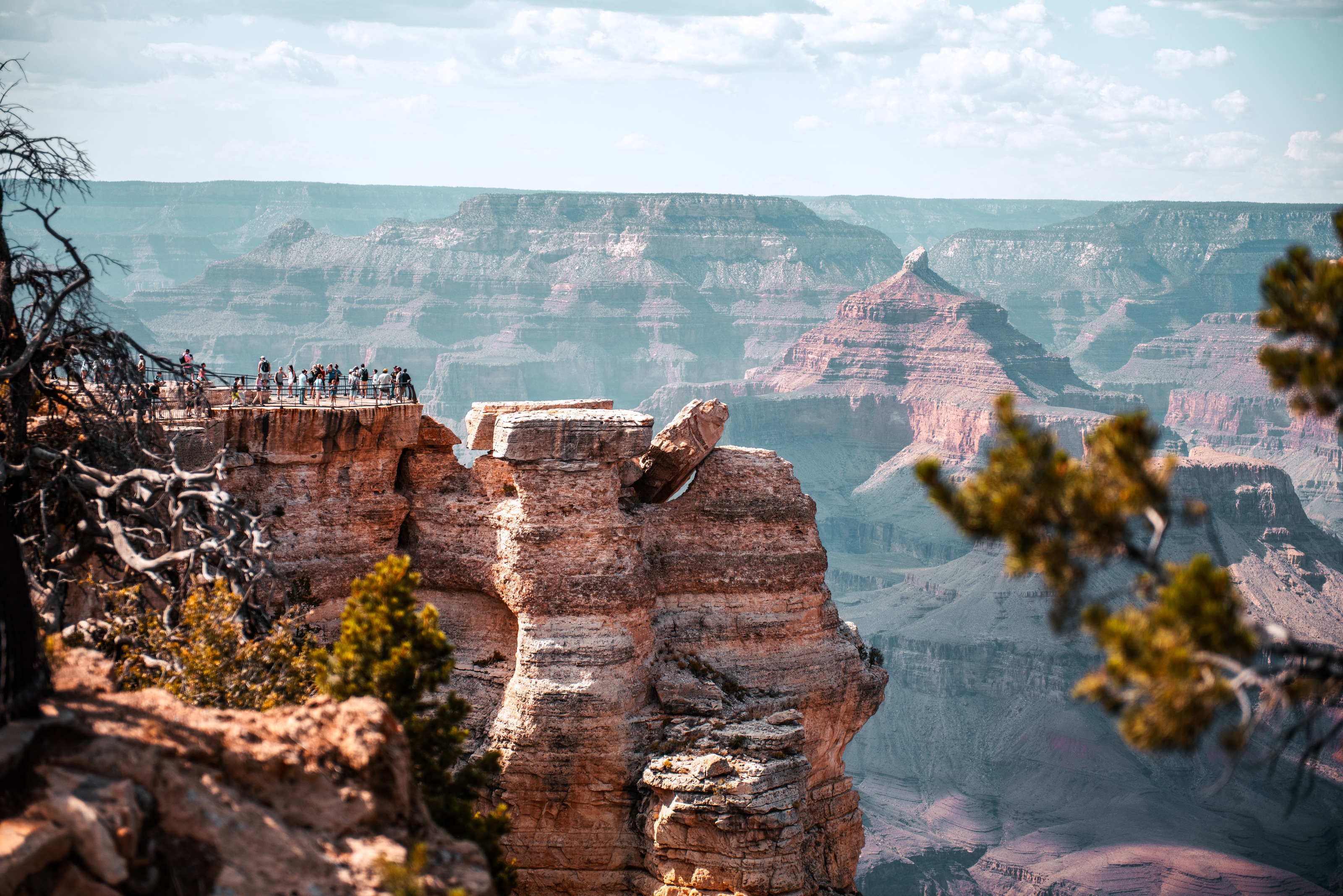 Grand Canyon Cape Royal overlook with dramatic rock spires